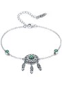 EdenBoutique Dream Catcher zöld ezüst karkötő