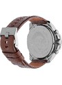 DIESEL Analóg órák 'Mega Chief' sötét barna / ezüst