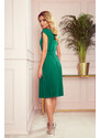 NUMOCO Zöld ruha rakott szoknyával CELESTE 311-3