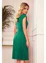 NUMOCO Zöld ruha rakott szoknyával CELESTE 311-3