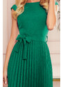 NUMOCO Zöld ruha rakott szoknyával CELESTE 311-3