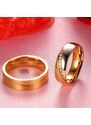 Ékszerkirály Női karikagyűrű, nemesacél, cirkonkristállyal, arany, 8-as méret