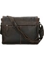 Férfi bőr válltáska Greenwood Henry - barna