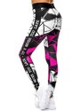 Női leggings fekete-rózsaszín OZONEE O/20432