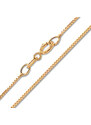 Ékszerkirály 14k arany nyaklánc, Velencei kocka, 45 cm