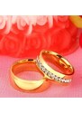 Ékszerkirály Férfi karikagyűrű, nemesacél, aranyszínű, 5-ös méret