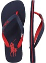 Polo Ralph Lauren Ujjelválasztó-pántos szandál 'Bolt' sötétkék / piros