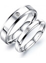 Ékszerkirály Női karikagyűrű, rozsdamentes acél, kristállyal, ezüst, 5-ös méret