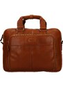 Ashwood Leather Férfi bőr laptop táska Ashwood Bens - konyak színű