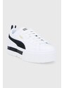 Puma cipő Mayze Lth Wn fehér, platformos, 384209