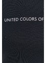 United Colors of Benetton pamut póló fekete