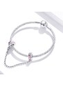 EdenBoutique Pink Hearts biztonsági lánc ezüst talizmán