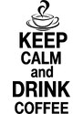 Gario Falmatrica Keep calm and drink coffee Szín: Fekete (matt), Méret: 50 x 100 cm