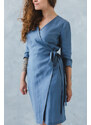 Glara Linen wrap dress excellent quality