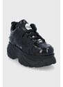 Buffalo bőr cipő 1339-14 2.0 fekete, platformos, 1533234