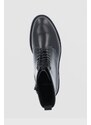 Vagabond Shoemakers bőr csizma fekete, női, lapos talpú