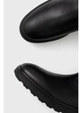 Calvin Klein csizma fekete, női, lapos talpú