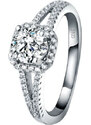 Ékszerkirály Női eljegyzési gyűrű, ezüst, kristályos, 8-as méret