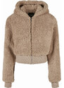 Női dzseki // Urban Classics Ladies Short Oversized Sherpa Jacket softtaupe