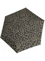 REISENTHEL MINI lapos, mechanikus, tóp, fekete barokk mintás esernyő RT7027