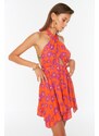Trendyol Floral Patterned Tie Back Detailed Beach Dress