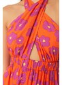 Trendyol Floral Patterned Tie Back Detailed Beach Dress
