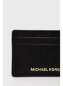 MICHAEL Michael Kors bőr kártya tok fekete, női
