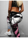 Női leggings fekete-világos rózsaszín OZONEE O/20432Z