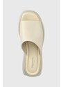 Vagabond Shoemakers bőr papucs Courtney bézs, női, platformos, 5334-601-02