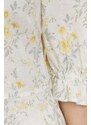 Polo Ralph Lauren vászon felső sárga, női, virágos