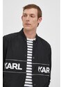 Karl Lagerfeld üveggömb dísz fekete, átmeneti