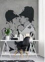 Gario Fotótapéta Csókolózó rendorök, banksy falfestmény Anyag: Vlies, Méret: 100 x 140 cm
