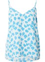 JUST FEMALE Top 'Bloom' neonkék / fehér
