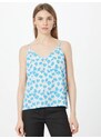 JUST FEMALE Top 'Bloom' neonkék / fehér