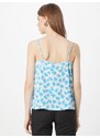 JUST FEMALE Top 'Bloom' neonkék / fehér