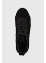 Calvin Klein velúr sportcipő High Top Lace Up Sue fekete
