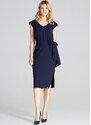 FIGL Elegáns ruha övvel M674 Navy