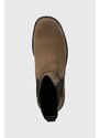 Vagabond Shoemakers magasszárú cipő velúrból Tara zöld, női, platformos