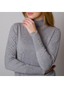 Willsoor Női szürke pulóver, garbó 13390