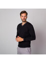 Willsoor Férfi pulóver fekete színben, kontrasztos elemekkel 14120