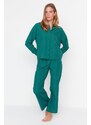 Trendyol Pajama Set - Grün - Unifarben