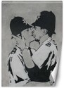 Gario Fotótapéta Csókolózó rendorök, banksy falfestmény Anyag: Vlies, Méret: 100 x 140 cm