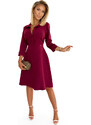 NUMOCO AMALIA Elegáns bordó ruha 286-5
