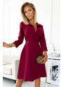 NUMOCO AMALIA Elegáns bordó ruha 286-5