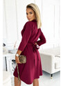 NUMOCO AMALIA Elegáns bordó ruha 286-5