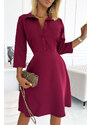 NUMOCO AMALIA Elegáns bordó ruha 286-5