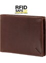 Samsonite VEGGY nagy RFID védett aprótartó nélküli barna pénz és irattartó tárca 144476-1251