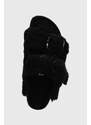 Birkenstock gyapjú papucs Arizona Big Buckle Shearling fekete, 1023105