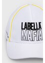 LaBellaMafia baseball sapka fehér, nyomott mintás