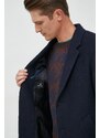PS Paul Smith kabát gyapjú keverékből sötétkék, átmeneti